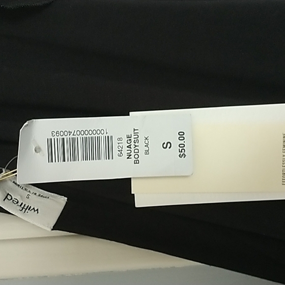 Wilfred Nuage Bodysuit Black V Neck Ruffles Sz S - Picture 4 of 7